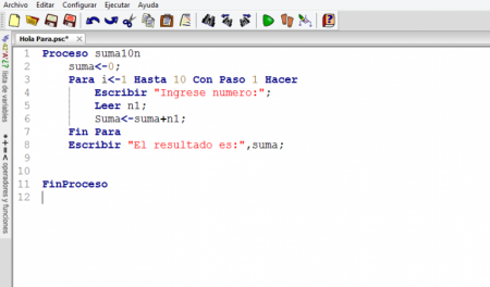 Suma de 10 numeros